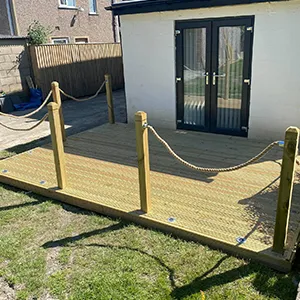 garden room with rails